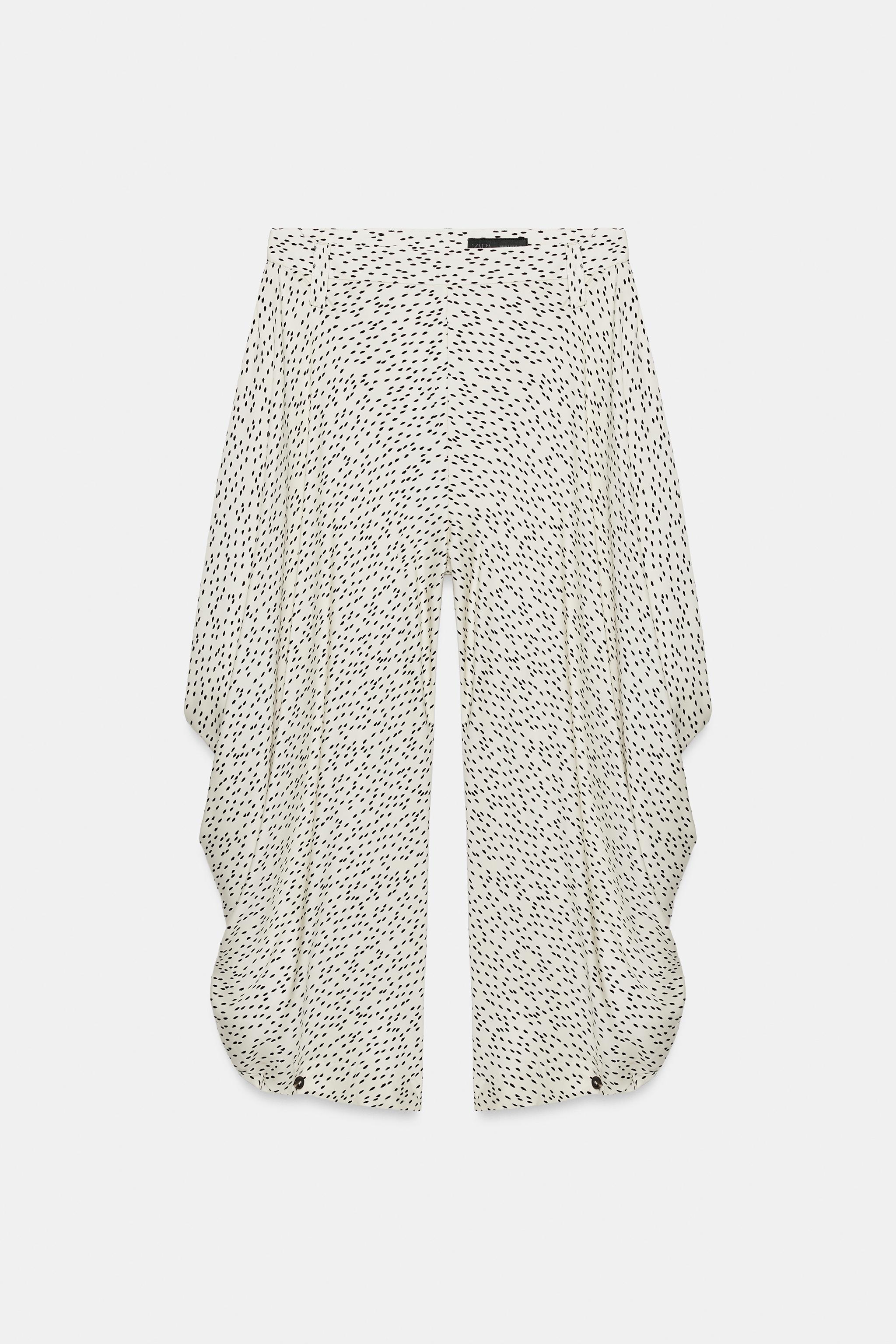 ZW COLLECTION DRAPED PRINTED PANTS